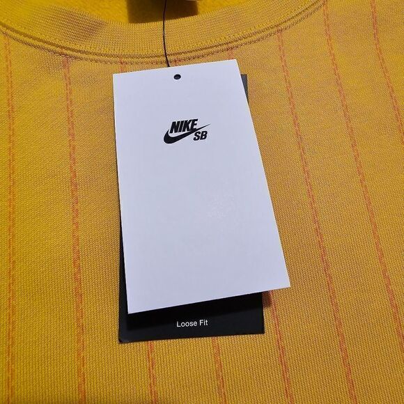 Nike SB Skate Crew Sweatshirt Unisex Women's M Yellow Pullover Fleece DH2636-743 - Picture 3 of 8